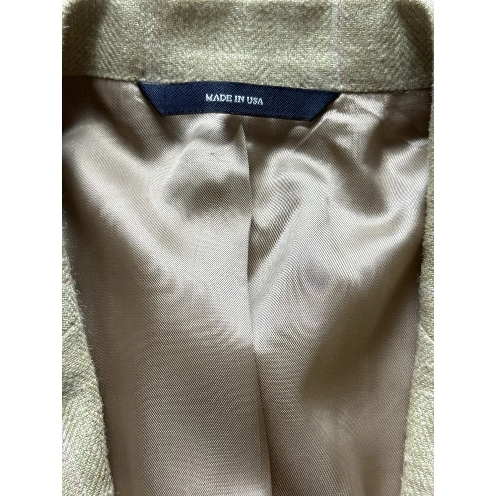 Brooks Brothers‎ Jacket Mens 42 Tan Beige Plaid Blazer Sport Coat Union USA Made